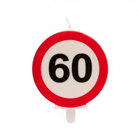 Segnale proibito della candela del 60° compleanno 6 3cm