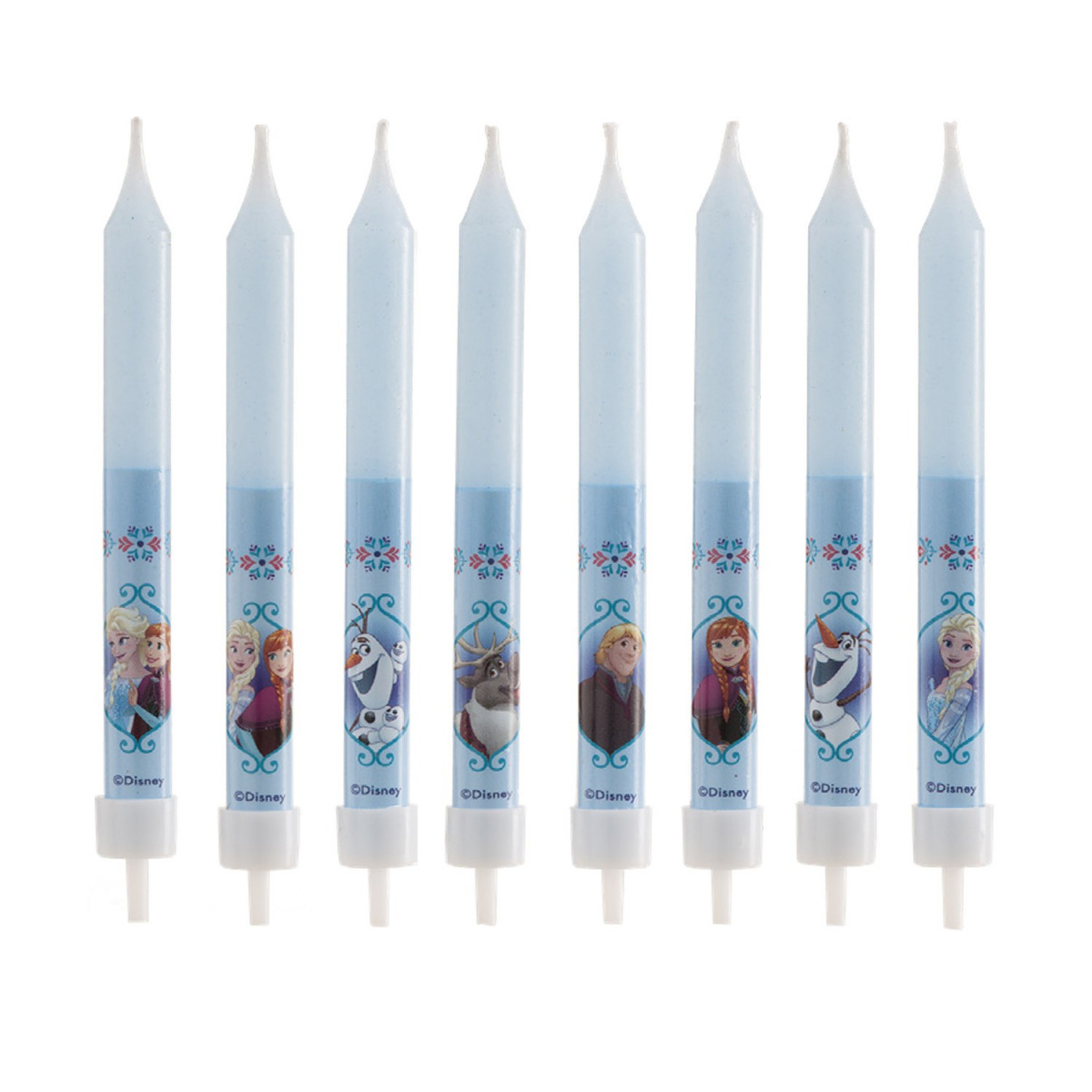 Espositore 12 blister 8 candele stick congelate 9 cm