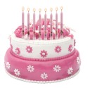 Blister 8 candele a bastoncino principesse 9cm