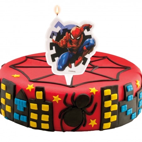 Candelina di compleanno Spiderman Decorazione ideale per feste per bambini