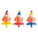 Set teste di clown per decorare torte