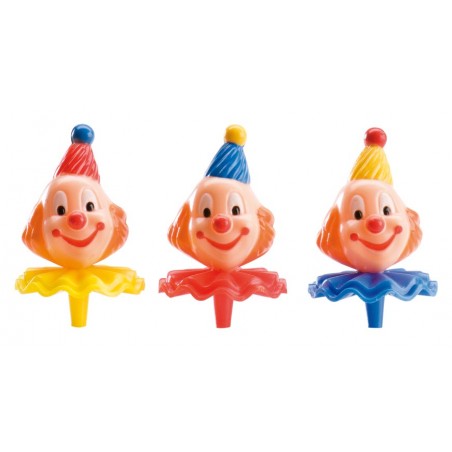 Set teste di clown per decorare torte