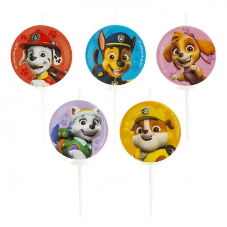 Candele di compleanno paw patrol ø 3cm