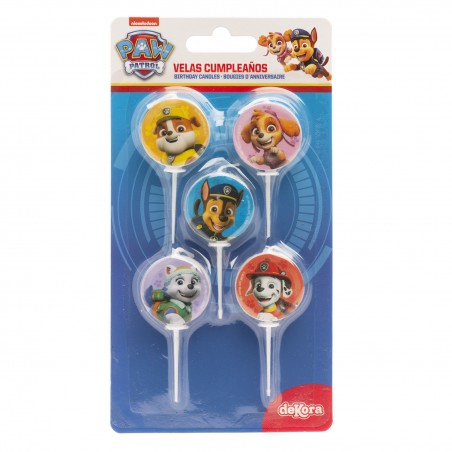 Candele di compleanno paw patrol ø 3cm