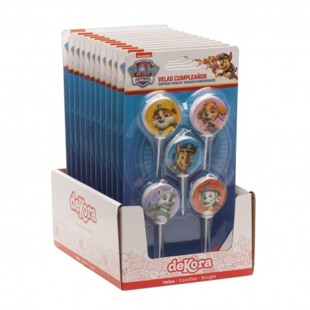 Candele di compleanno paw patrol ø 3cm