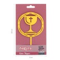 Cake topper calice comunione 16 5x9 9cm