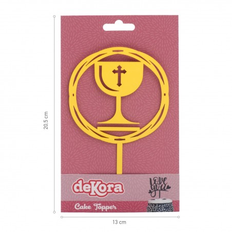 Cake topper calice comunione 16 5x9 9cm