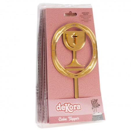 Cake topper calice comunione 16 5x9 9cm