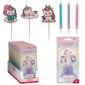 Set di Candele di Compleanno Unicorno Decorazione Magica per Torte