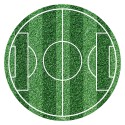 Disco Comestibile senza zucchero per Torte con Design di Campo da Calcio