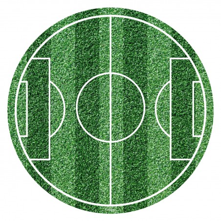 Disco Comestibile senza zucchero per Torte con Design di Campo da Calcio