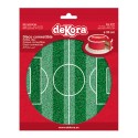 Disco Comestibile senza zucchero per Torte con Design di Campo da Calcio