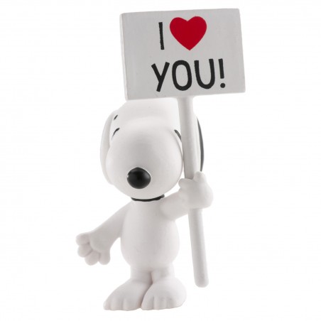 Snoopy figura in pvc | ti amo 7 5 cm