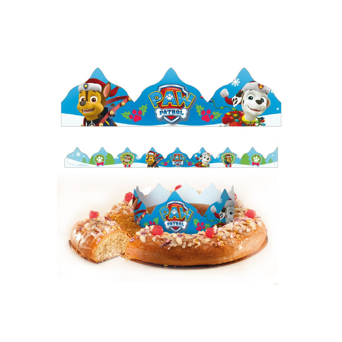 Corona per Roscón de Reyes Patpatrulla Canina