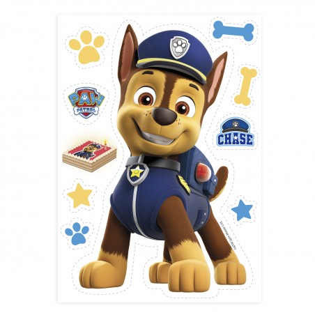 Wafer cake silhouette paw patrol chase 14 8x21cm