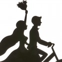 Coppia matrimonio metallo nero bicicletta 18 cm