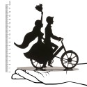 Coppia matrimonio metallo nero bicicletta 18 cm