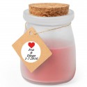 Candela aromatica personalizzata matrimonio