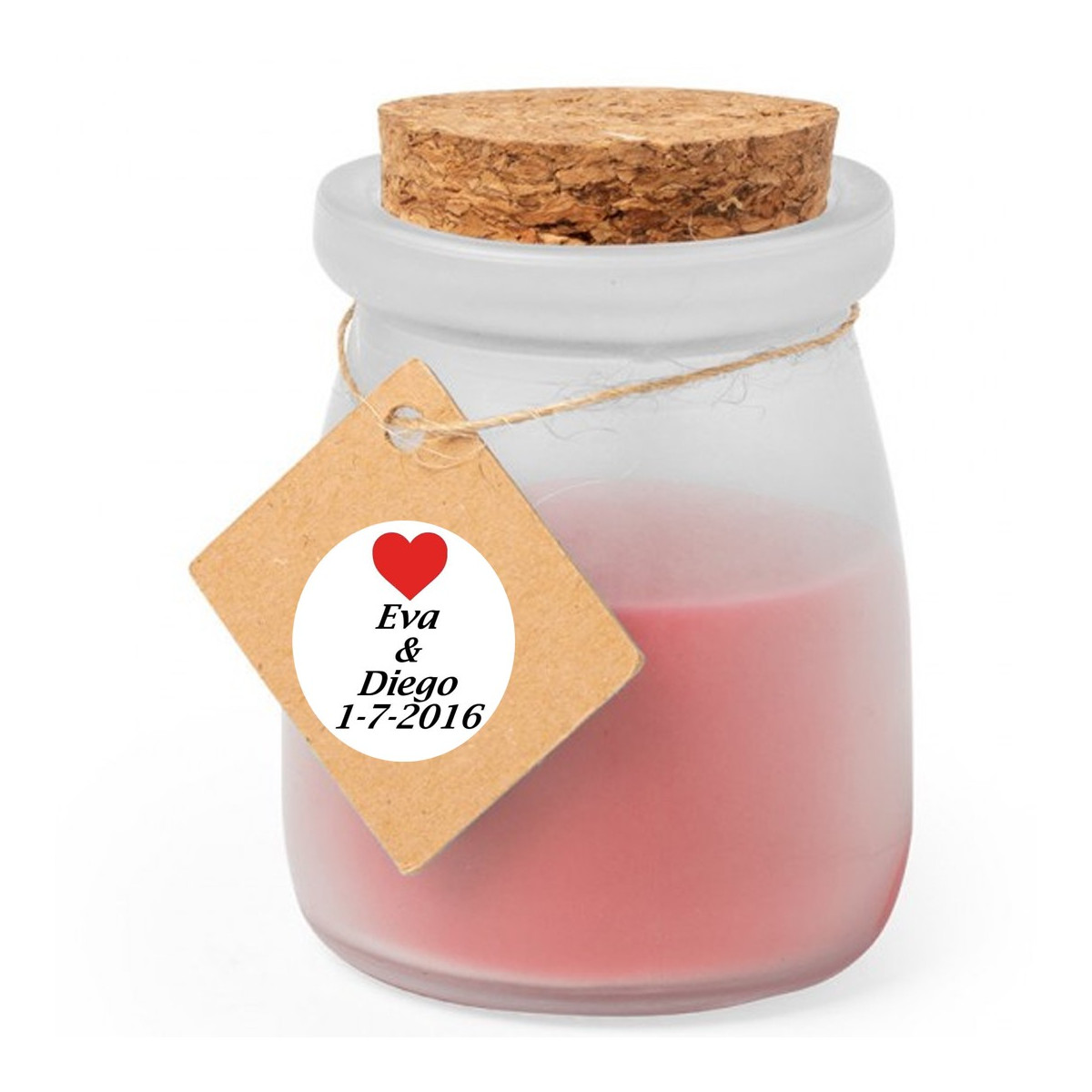 Candela aromatica personalizzata matrimonio