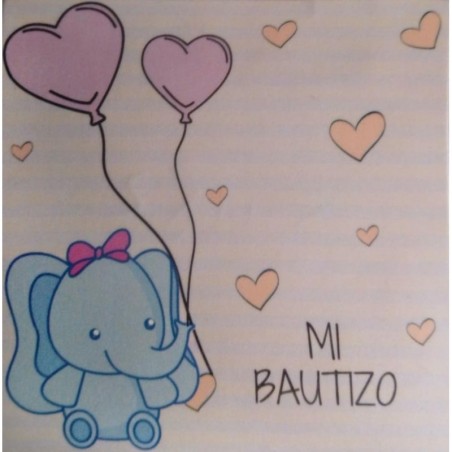 Candela profumata rosa con tappo personalizzato per battesimo