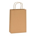 Borsa in carta kraft con manici arricciati