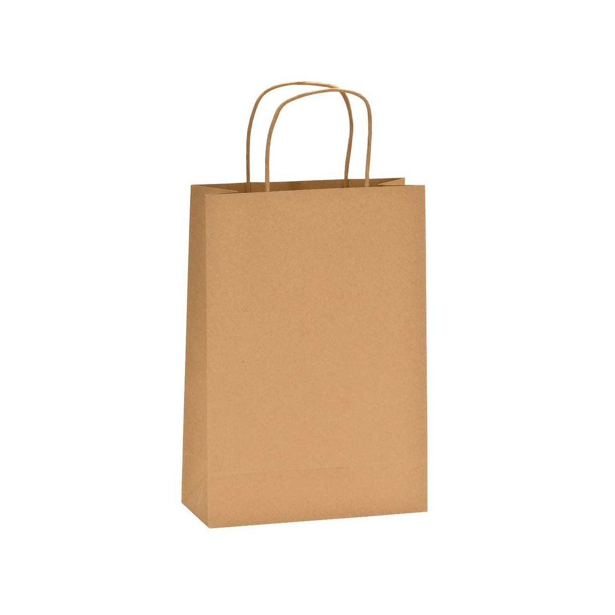 Borsa in carta kraft con manici arricciati