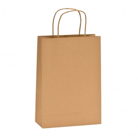 Borsa in carta kraft con manici arricciati