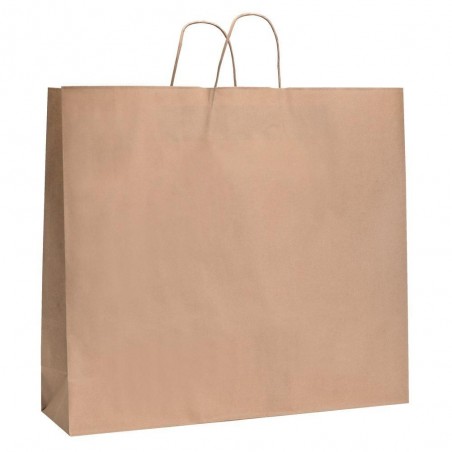 Borsa kraft grande con manico arricciato