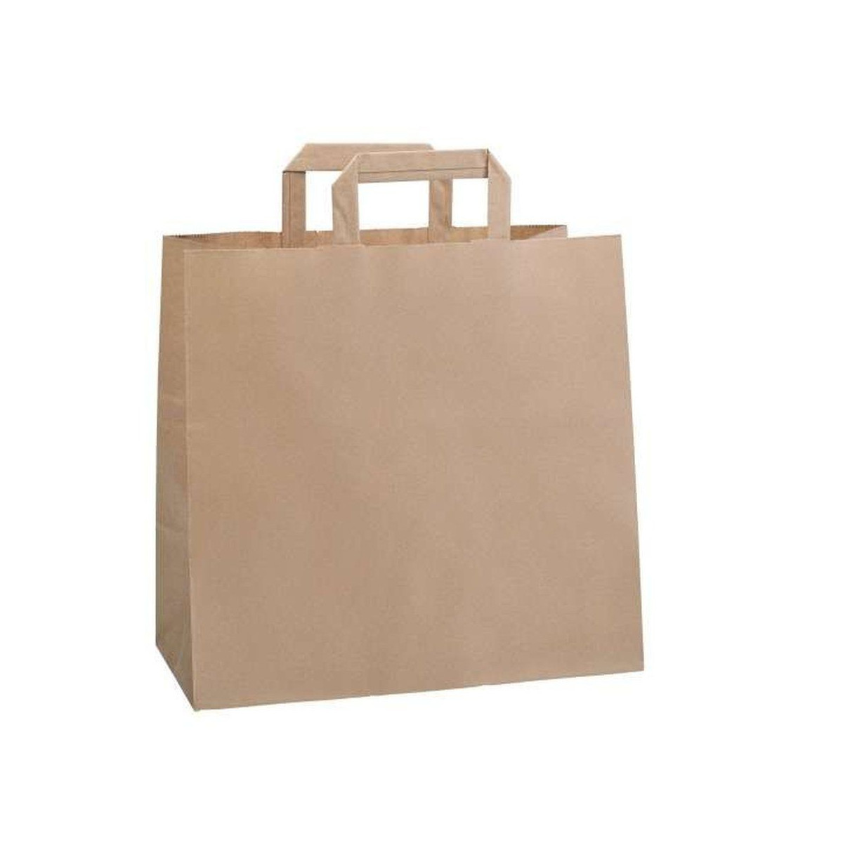 Borsa kraft con manico piatto