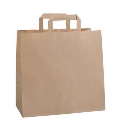 Borsa kraft con manico piatto