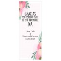 Adesivo personalizzato per matrimonio con fiori