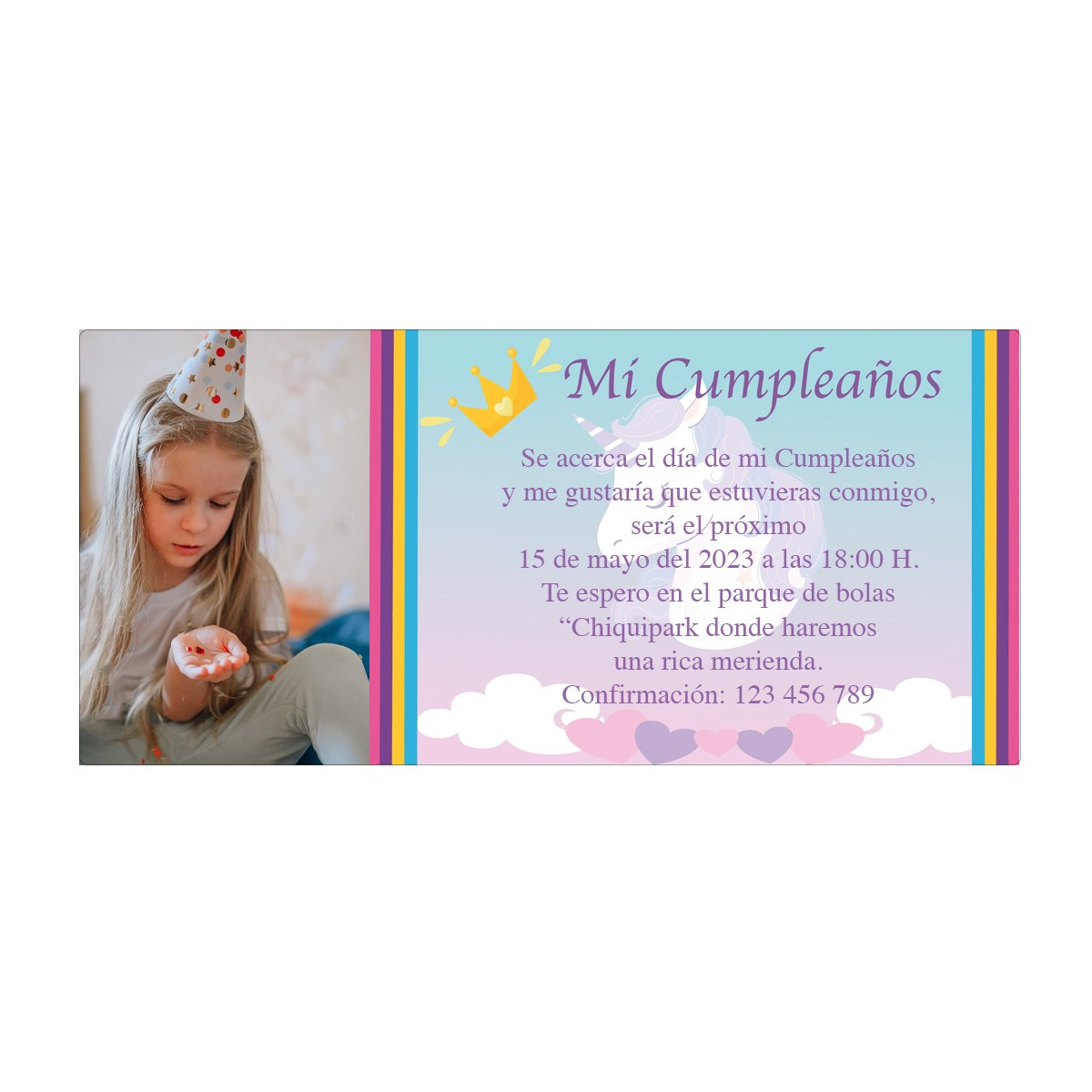 Invito di compleanno con foto