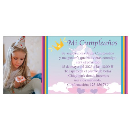 Invito di compleanno con foto
