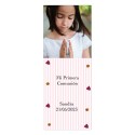 Adesivo personalizzato per la comunione della bambina con foto