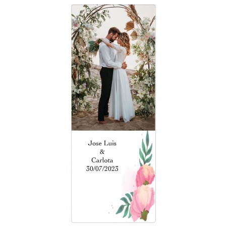 Adesivo matrimonio personalizzato con foto e testo
