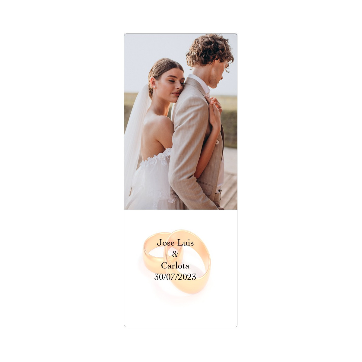 Adesivo personalizzato per matrimonio con foto