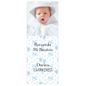 Adesivo celeste con foto personalizzato per battesimo