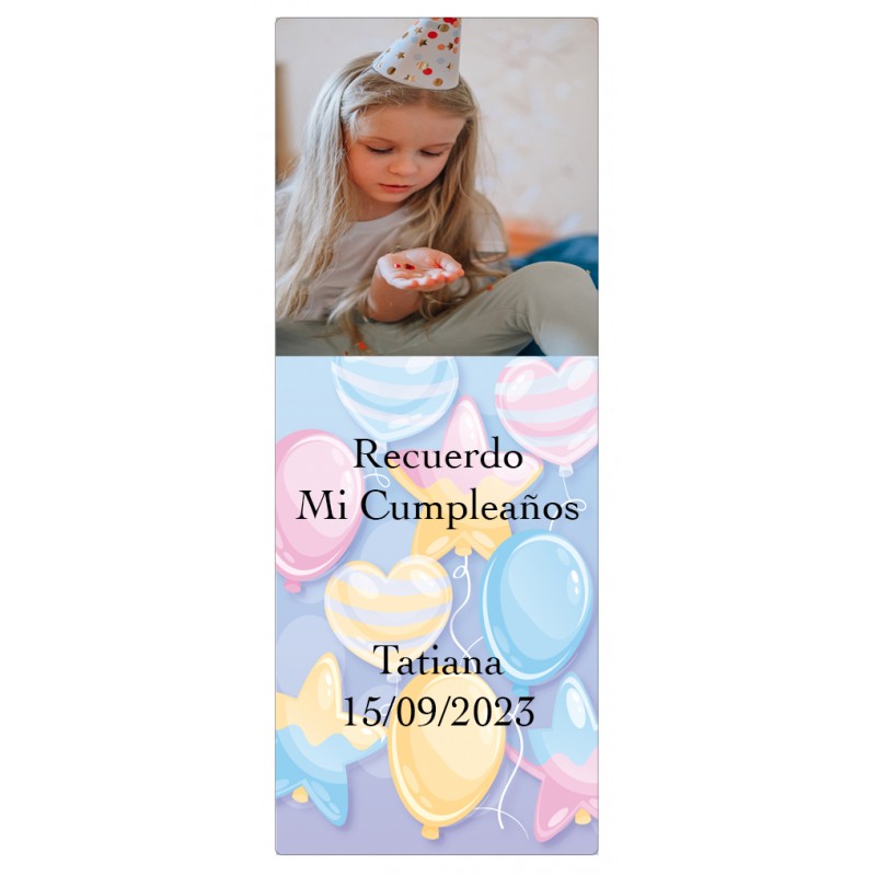 Adesivo fotografico personalizzato per compleanno