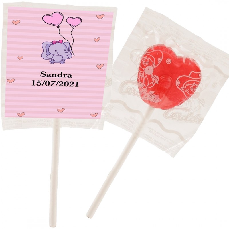 Piruleta personalizzata per battesimo bambina