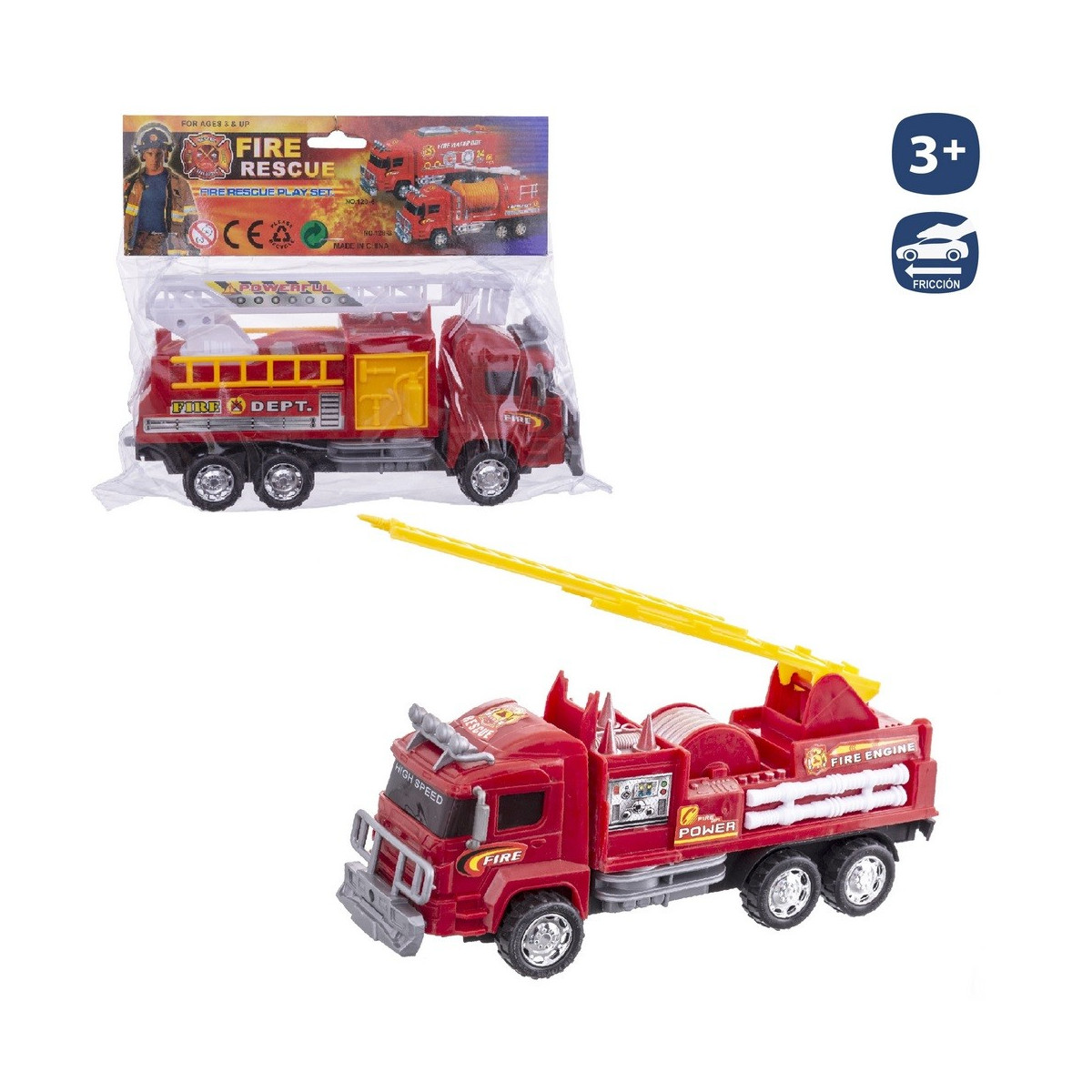 Camion dei pompieri a frizione 2 m 23 cm