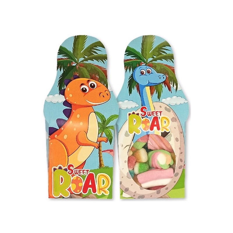 Caramelle di dinosauro in una scatola