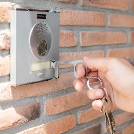 Portachiavi igienico anti-contatto in acciaio inossidabile