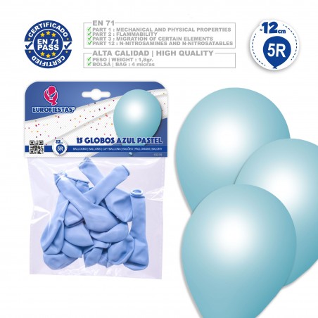 Palloncini 5r 15 azzurro pastello