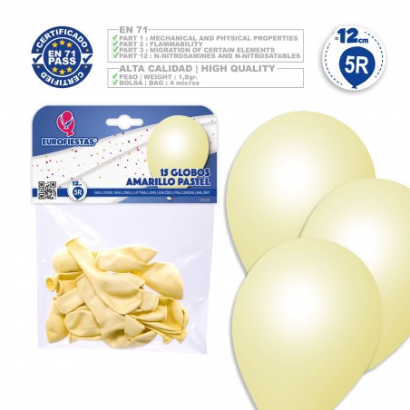 Palloncini 5r 15 giallo pastello