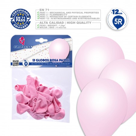 Palloncini 5r 15 rosa pastello