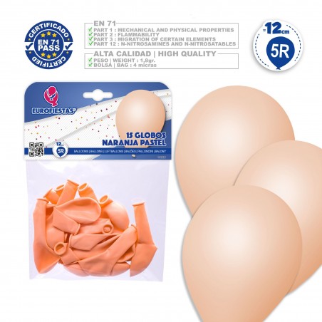 Palloncini 5r 15 arancione pastello