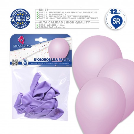 Palloncini 5r 15 lilla pastello