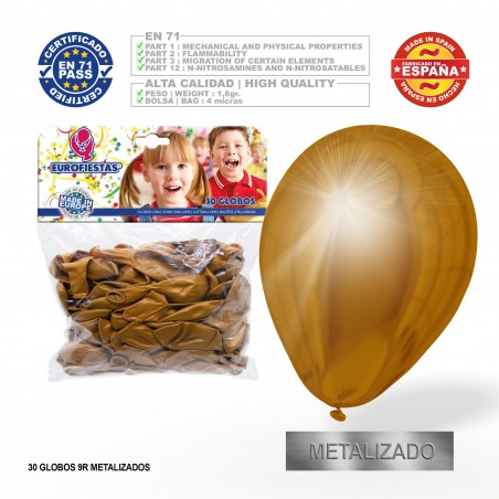 Palloncini oro metallico 30 unità