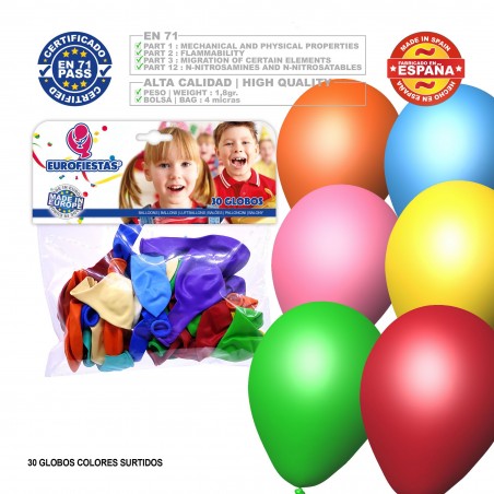 Palloncini assortiti 30u