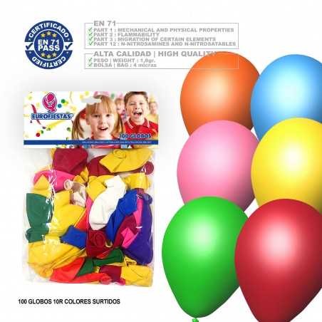 12r palloncini cromati colori assortiti